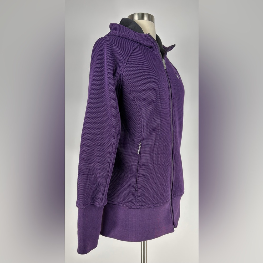 SPYDER Endure Core Sweater Women’s Jacket Purple Knit Fleece Full Zip Gorpcore L - Picture 2 of 12